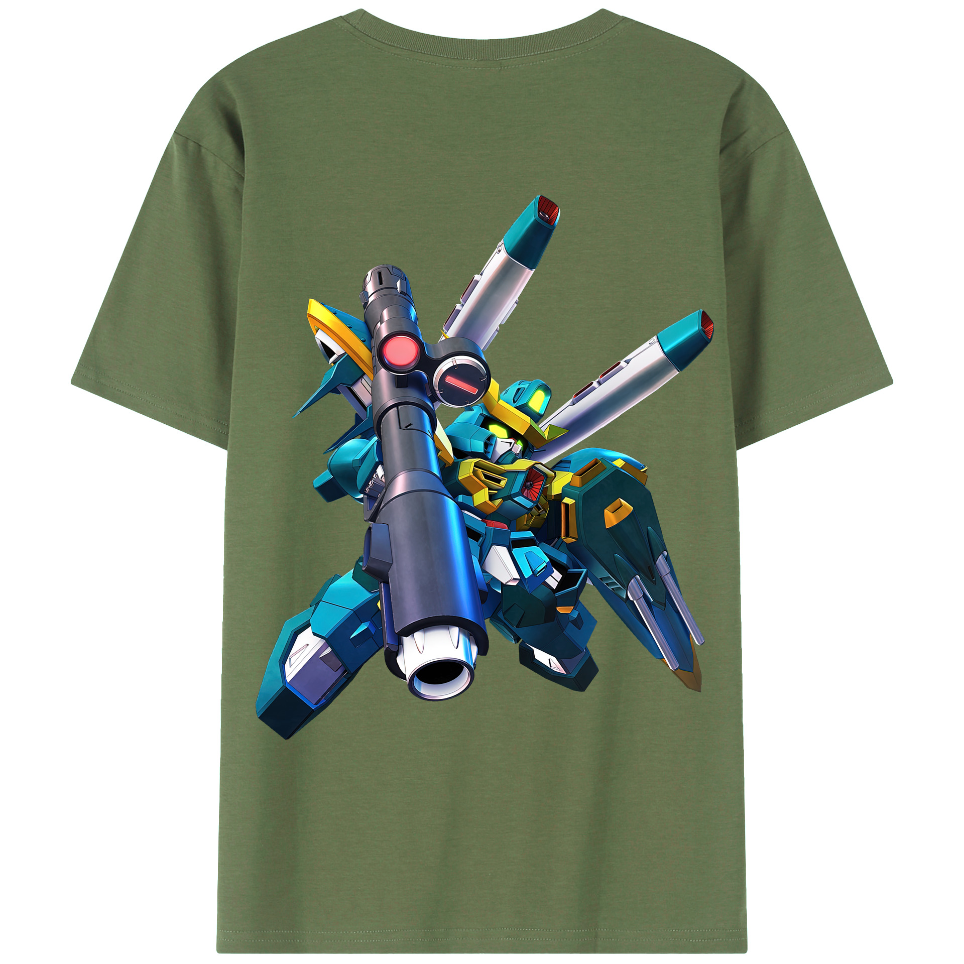 （画像用） 機動戦士ガンダム Mobile Suit Gundam 綿100％ メンズ半袖Tシャツ（バックプリント） 通気性